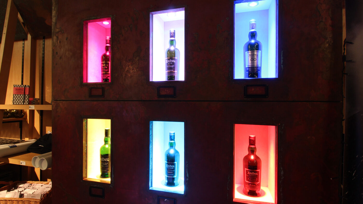 Ardbeg visitor centre — saturated colour detail