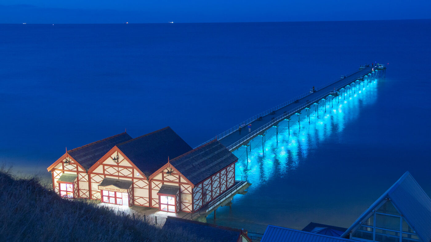 Saltburn Pier — MaxiLED RGBW under-deck illumination