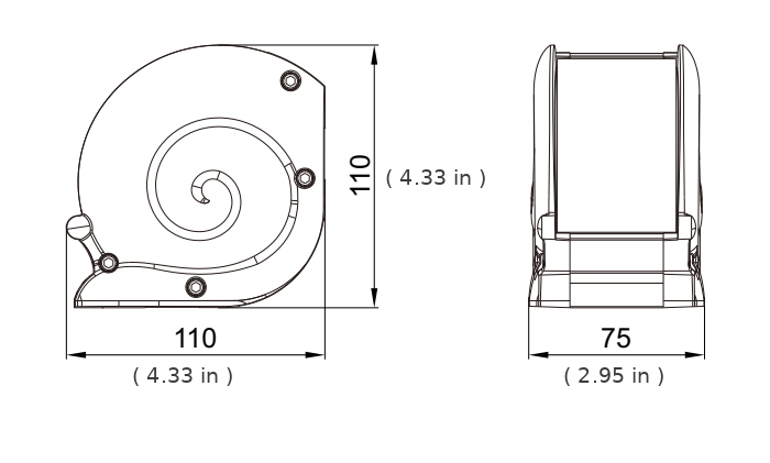 MaxiSnail dimensions